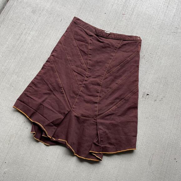 00s vintage brown fairy grunge boho midi skirt y2k - Picture 2 of 4